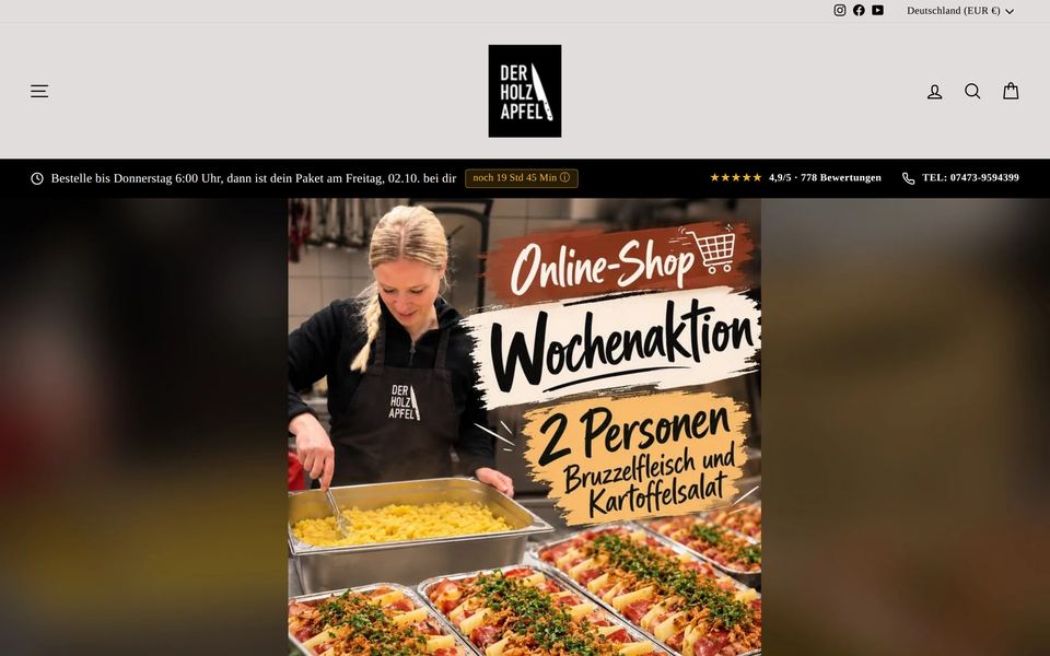 Der Holzapfel — Metzgerei-Shop mit eigener Etiketten-App