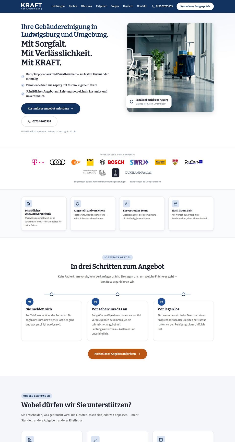 KRAFT Gebäudereinigung — kraft-gebäudereinigung.de