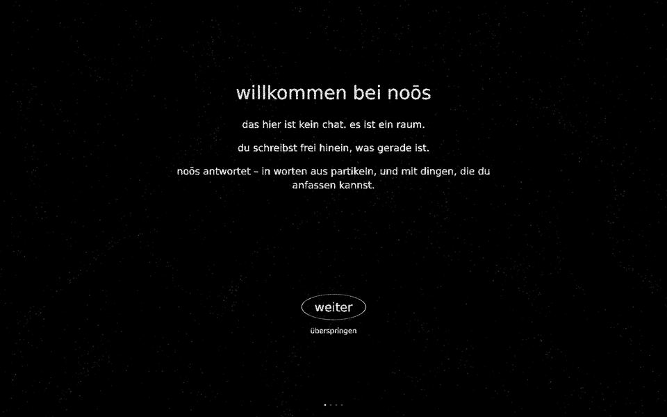 Noōs — Ein KI-Raum statt Chatfenster