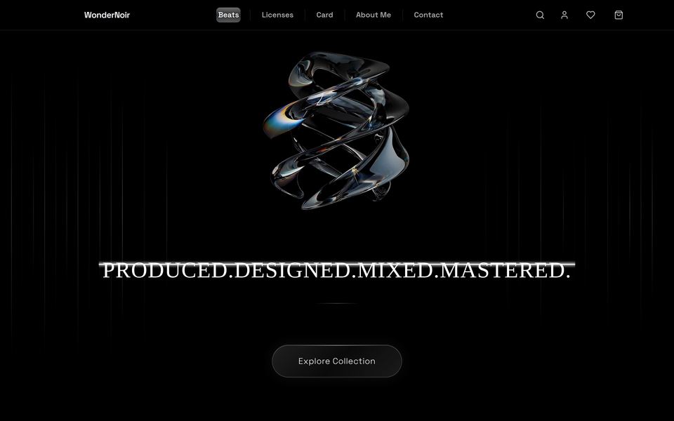 WonderNoir — Beat-Shop mit vier Lizenzen pro Beat